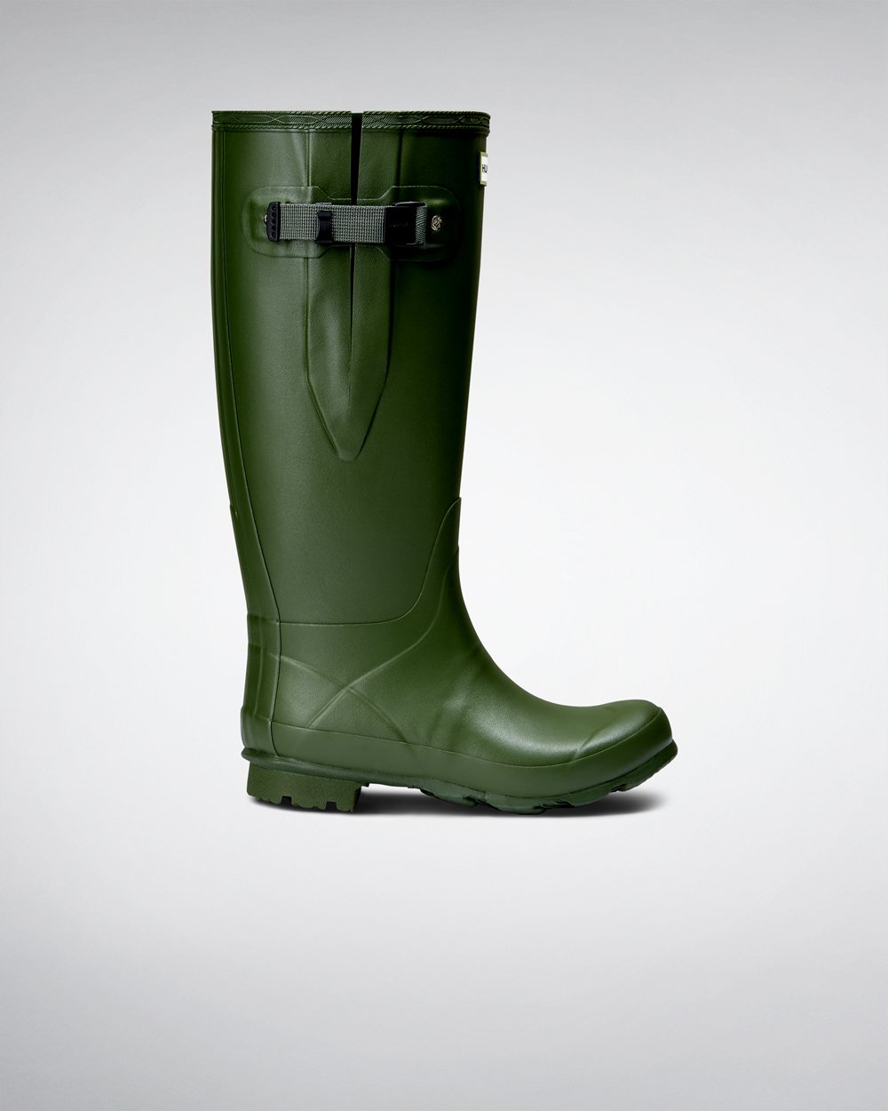 Wide Fit Regenlaarzen Dames - Hunter Norris Field - Groen - 34XRHMFVE